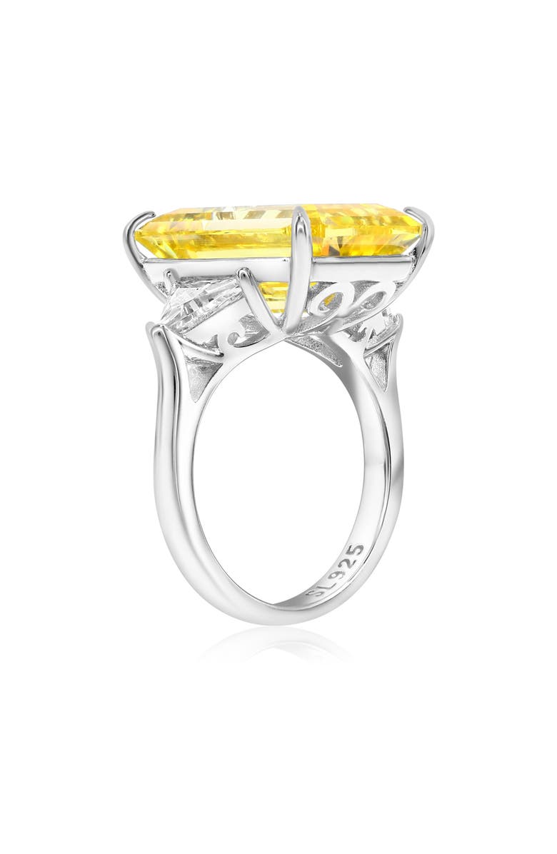 SUZY LEVIAN Gala Yellow Cubic Zirconia Engagement Ring, Alternate, color, Yellow