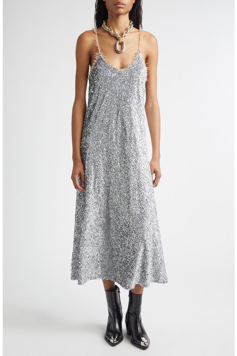 Embellished Slipdress, Main, color, SKYROCKET GREY
