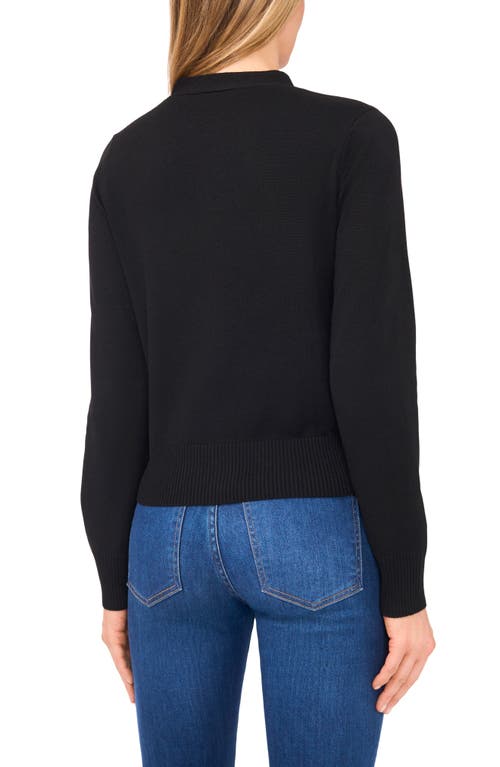 Cece Regular Fit Wool-blend Cardigan In Black