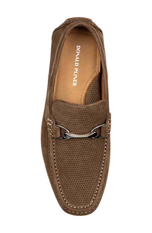 Donald Pliner Textured Horsebit Loafer In Brown
