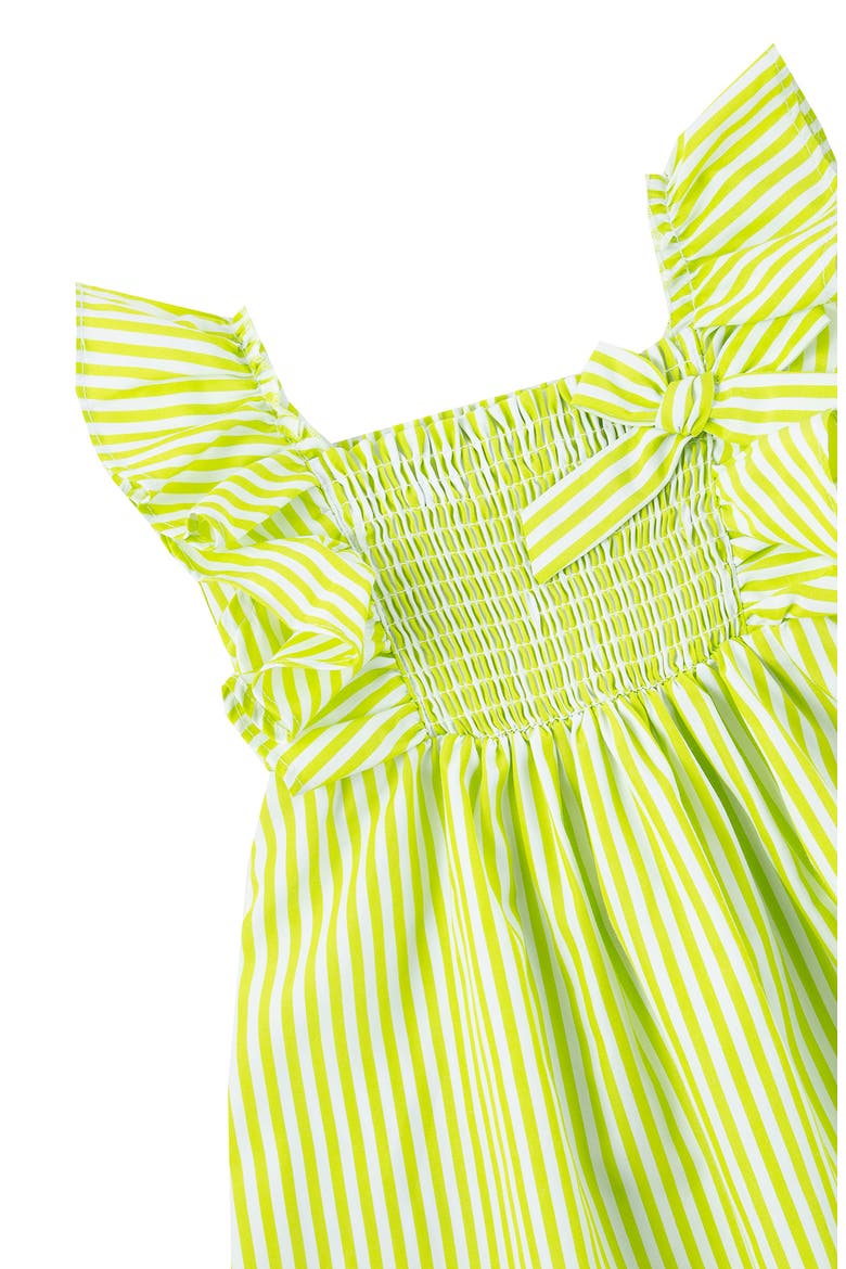 Smocked Flounce Dress, Alternate, color, LIME