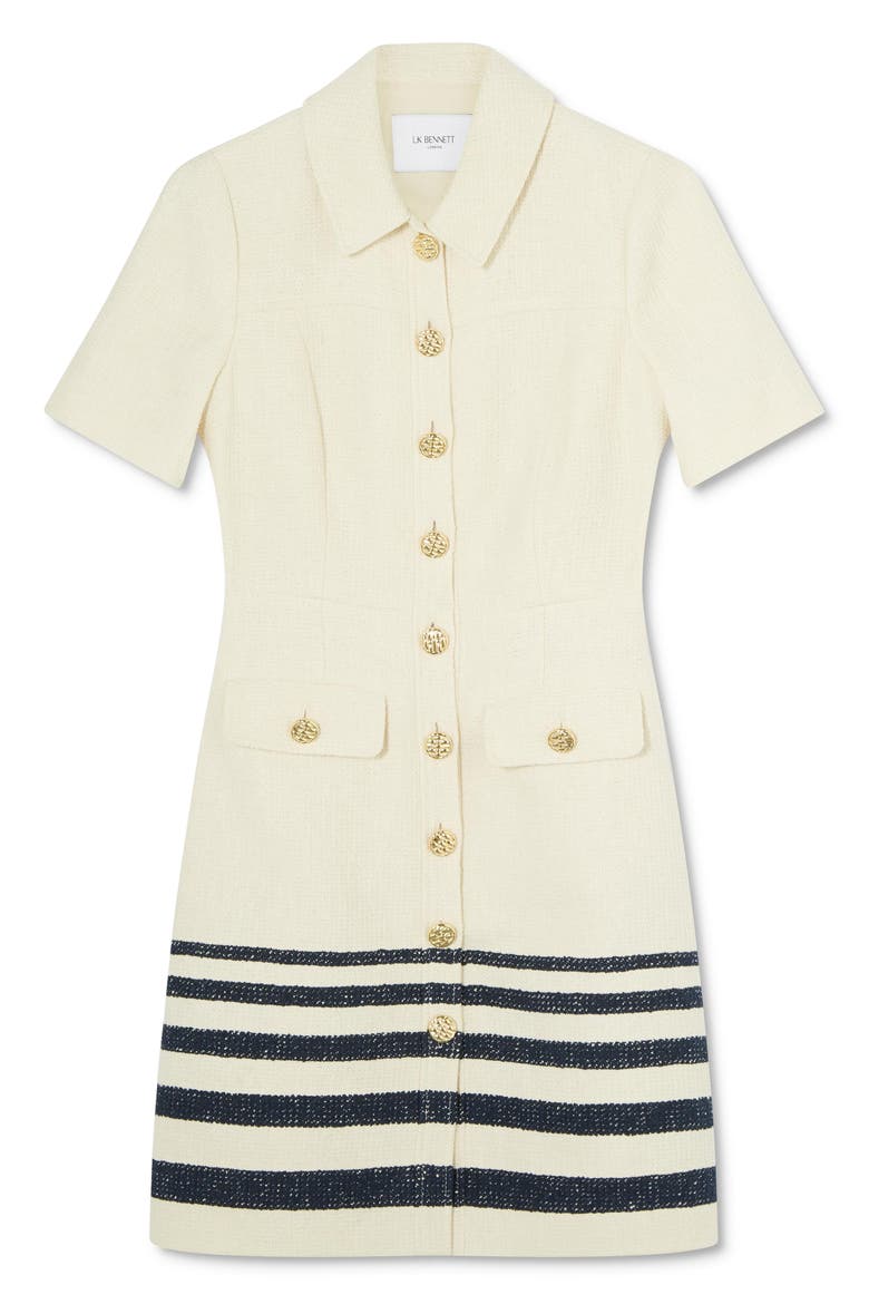 Bellemer Tweed Shirtdress, Alternate, color, CREAM MULTI