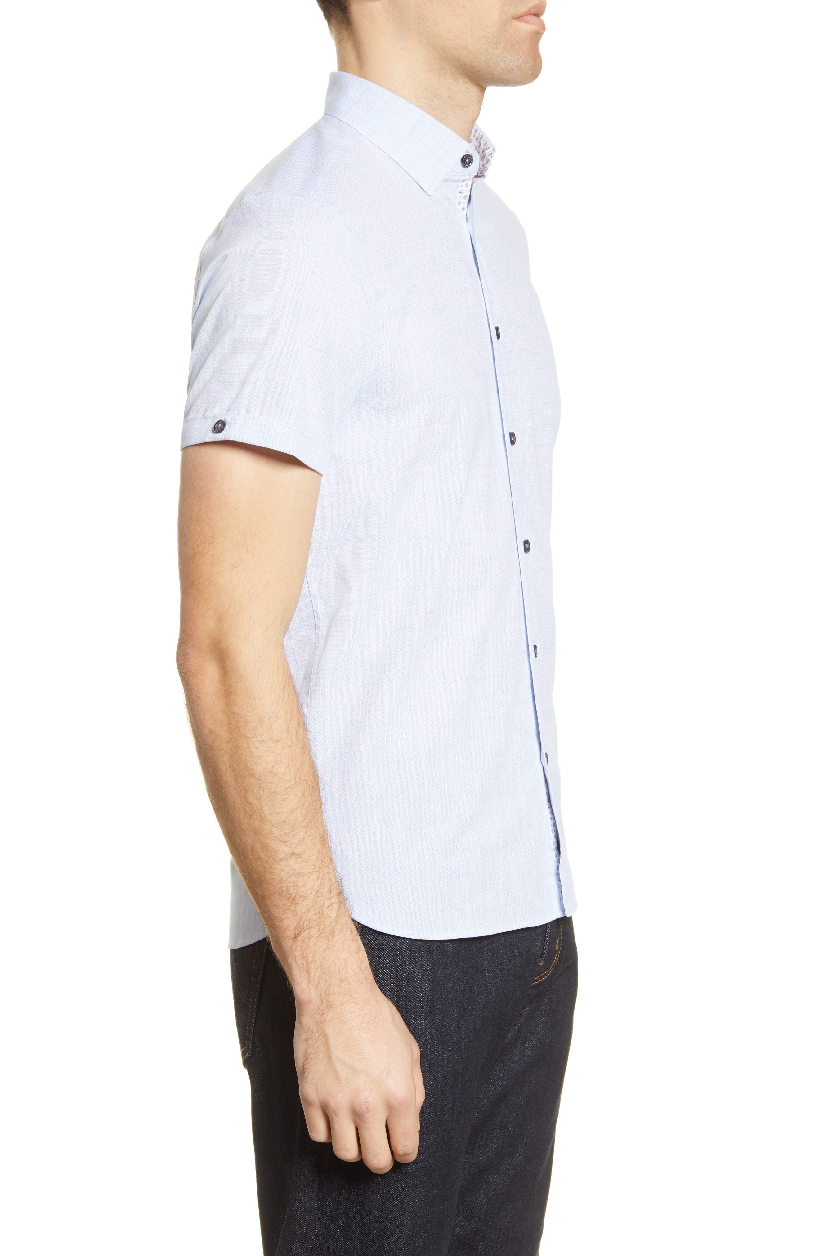 Ted Baker London Salah Microdot Short Sleeve Button-Up Shirt (Men ...