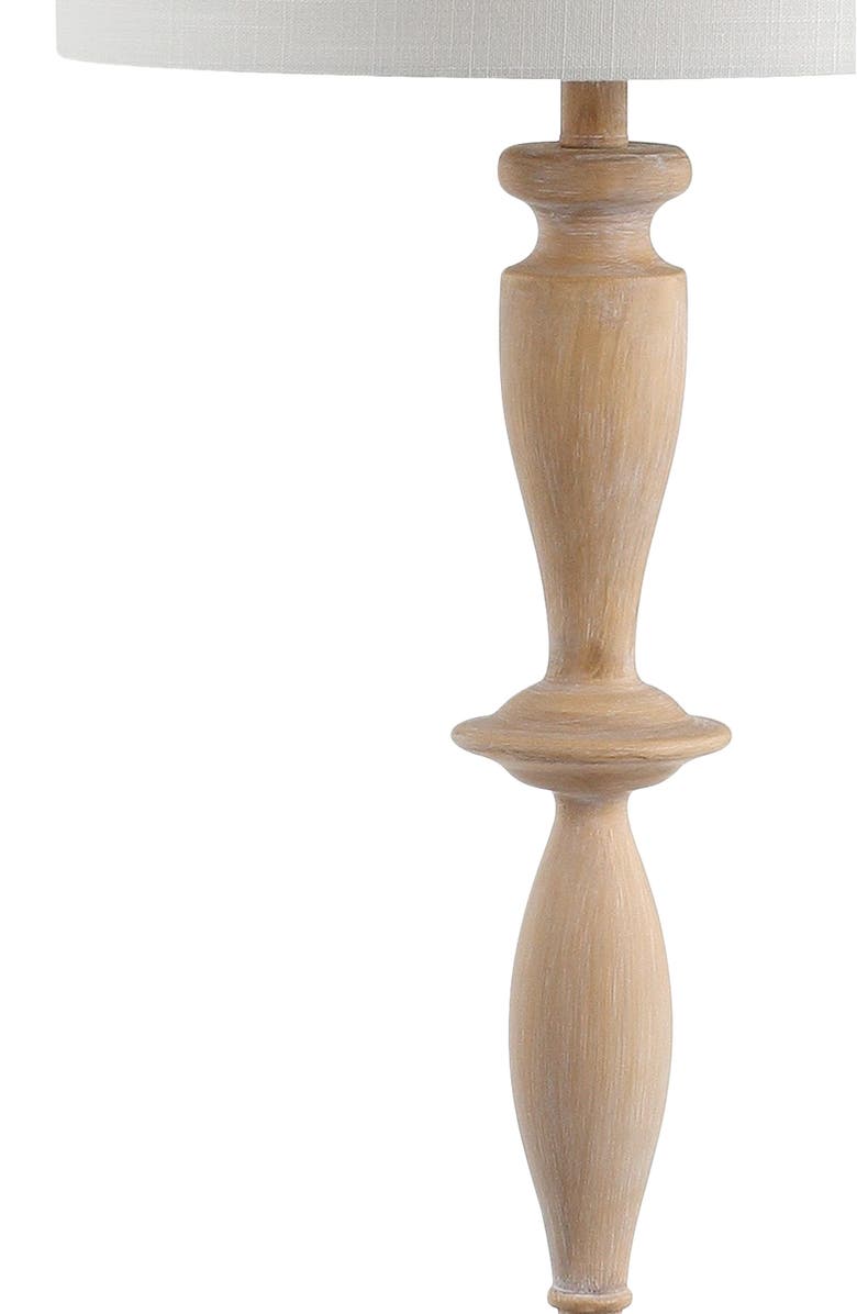 JONATHAN Y Aldrin 63.5" Resin LED Floor Lamp, Brown wood finish, Alternate, color, Brown