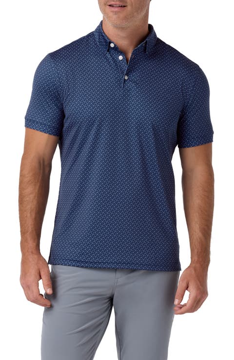 Versa Trim Fit Print Performance Golf Polo