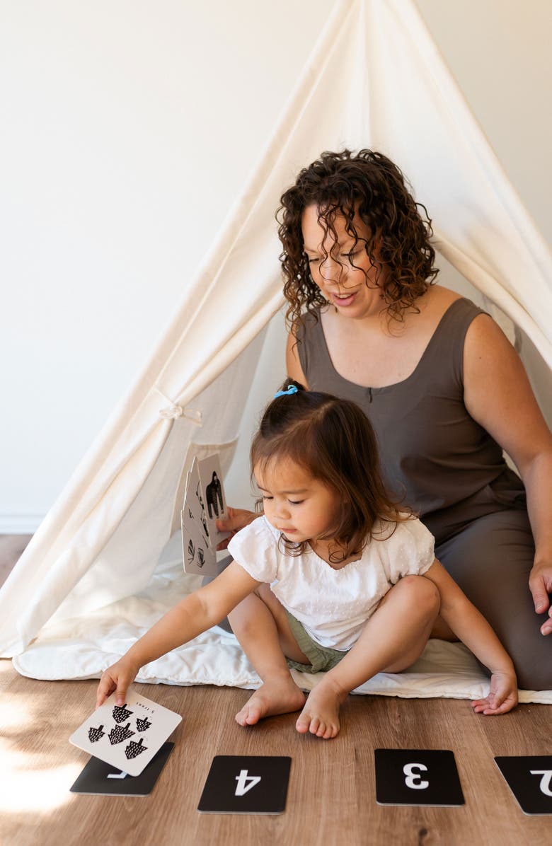 Wee Gallery Wooden Numbers, Nature Number Cards and Count and Stack Toy Bundle, Alternate, color, Counting