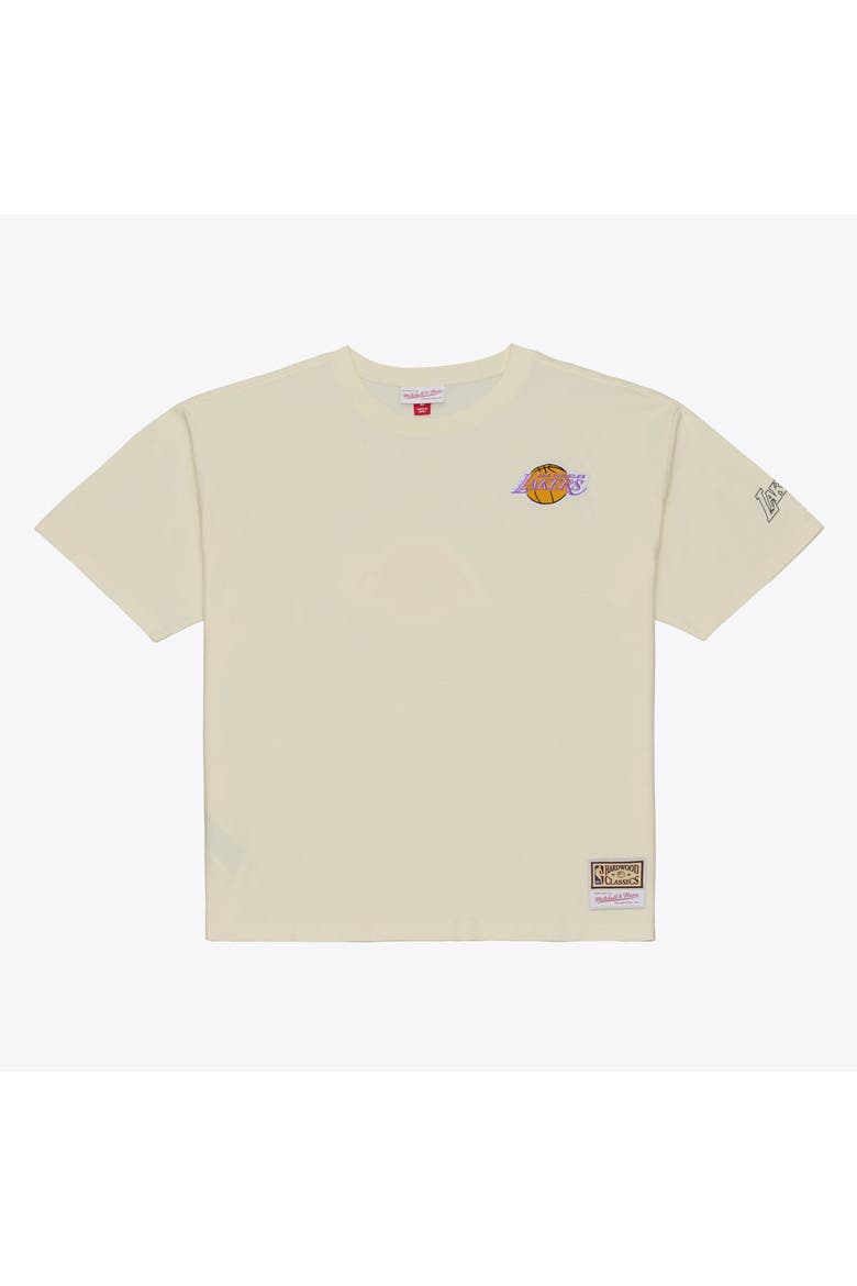 Men's Mitchell & Ness  Oatmeal Los Angeles Lakers Heritage Hues Oversized T-Shirt, Main, color, Oatmeal
