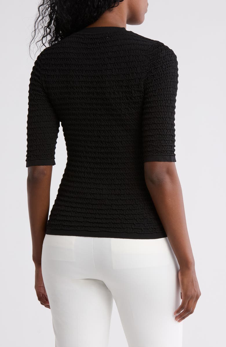 DKNY Textured Short Sleeve Knit Top, Alternate, color,