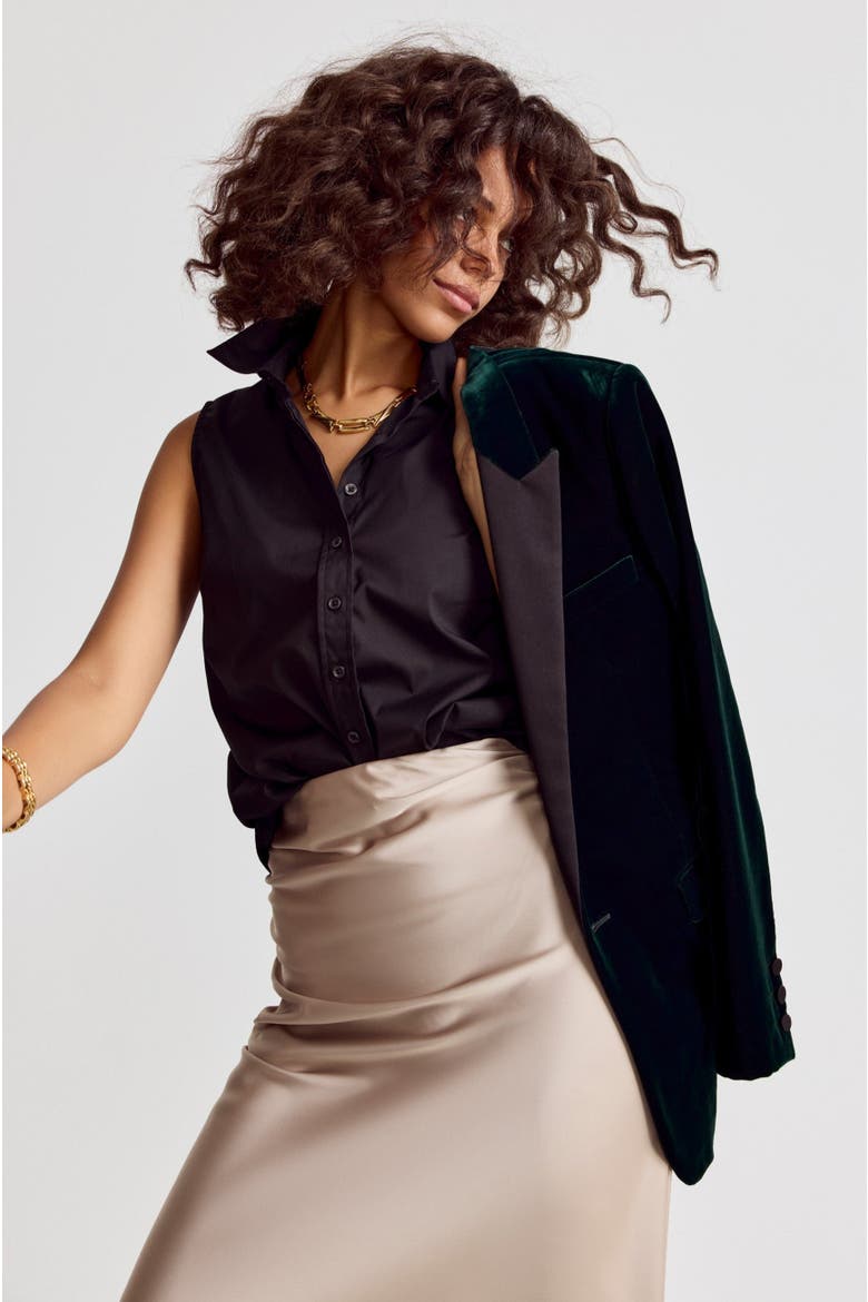 The Sleeveless Shirt, Alternate, color, Black