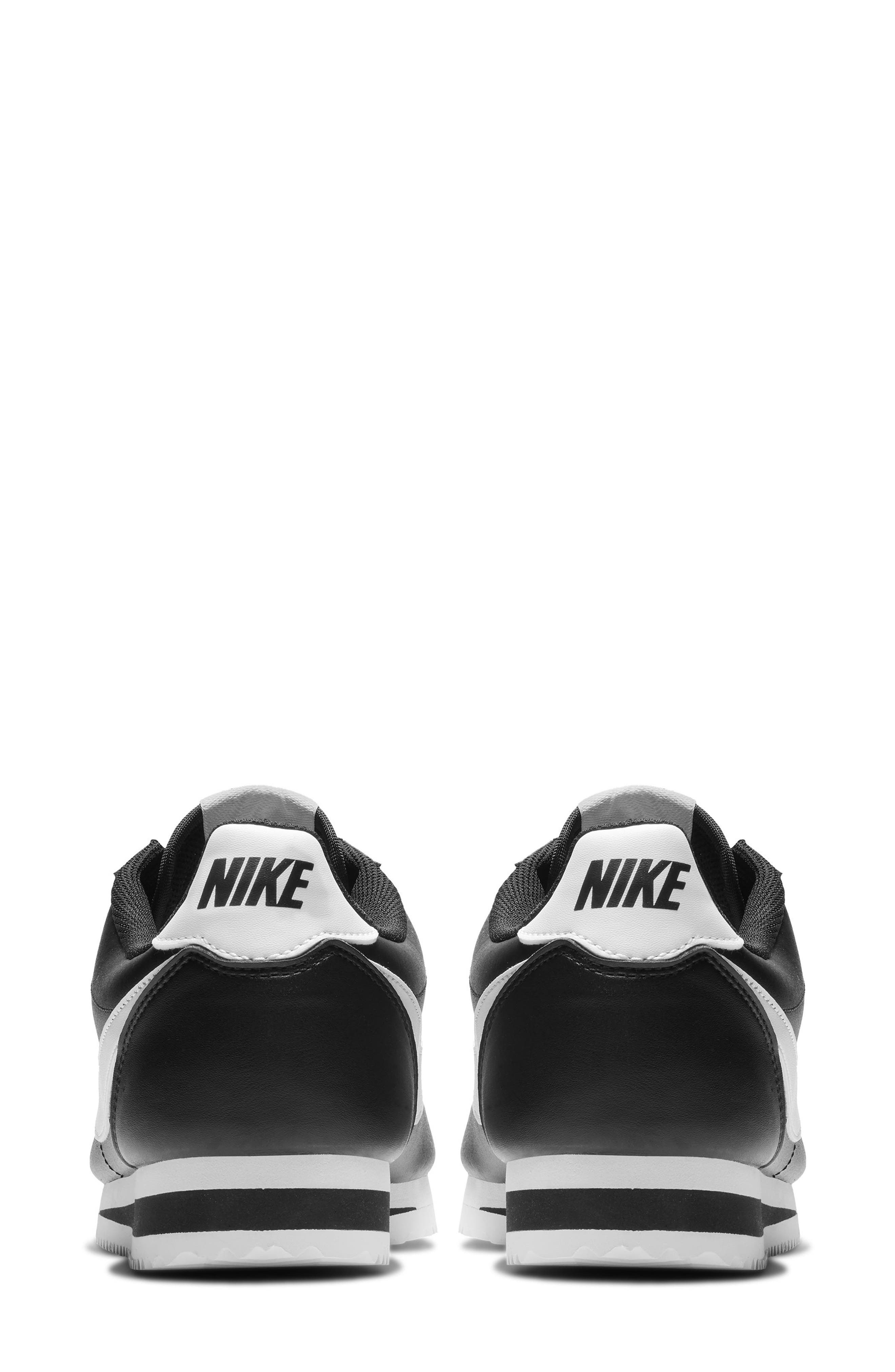 Classic Cortez Sneaker, Alternate, color, BLACK/ WHITE/ WHITE