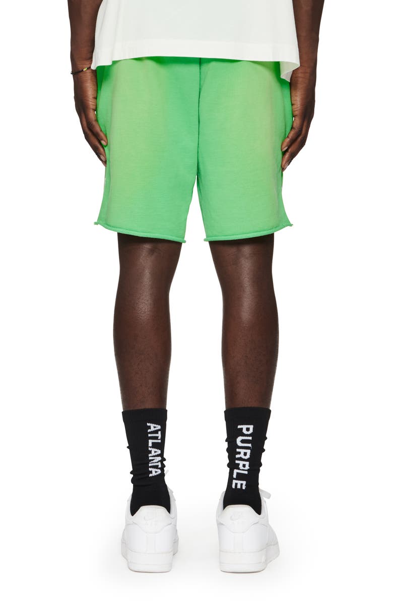 PURPLE BRAND Exploded Logo French Terry Sweat Shorts, Alternate, color, 