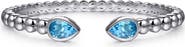 Gabriel & Co. Bujukan Blue Topaz Cuff Bracelet