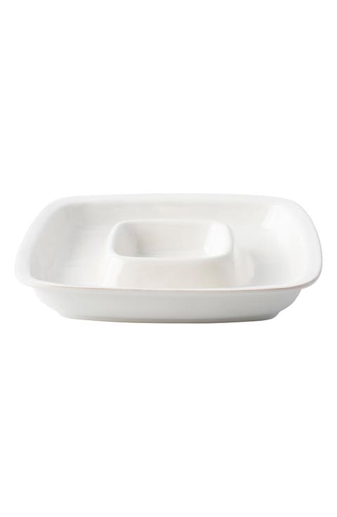 Puro Whitewash Chip & Dip Serving Bowl