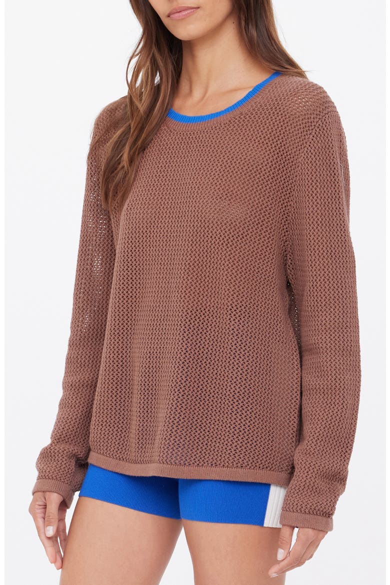Avalon Bayli Organic Cotton Knit Sweatshirt, Alternate, color, BROWN