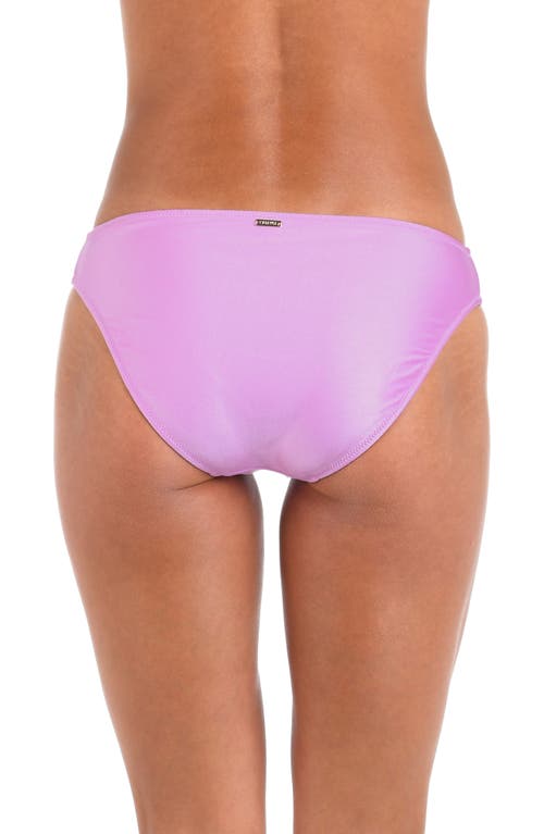 L Agence L'agence Nicole Shimmer Classic Bikini Bottom In Light Violet