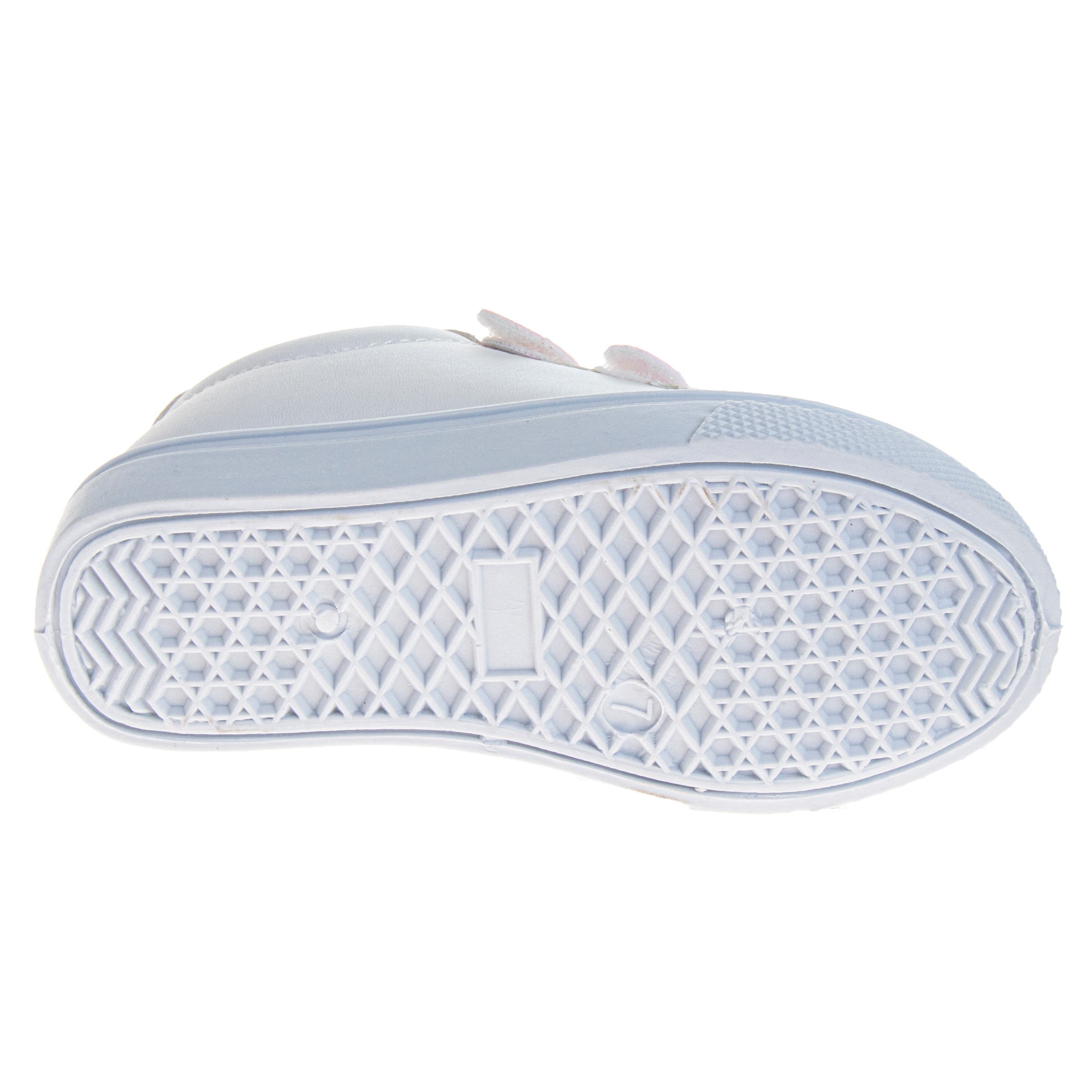 Laura Ashley Hook and Loop Girls' Casual Sneakers., Alternate, color, White/Pink