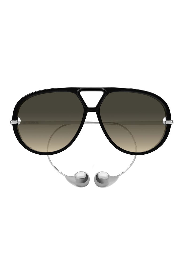 Drop 63mm Aviator Sunglasses, Main, color, BLACK