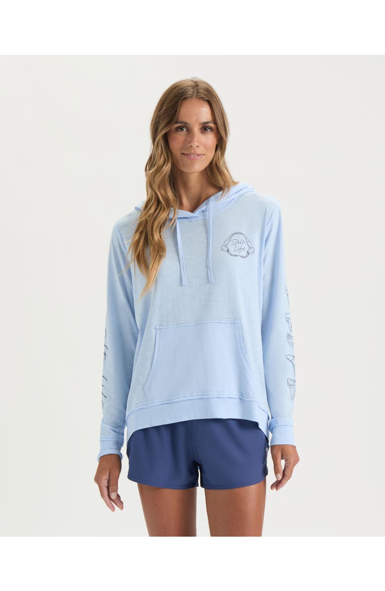 Salt Life Luck Tooth Long Sleeve Crew, Main, color, Powder Blue