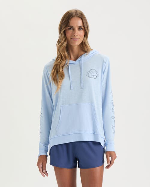 Salt Life Luck Tooth Long Sleeve Crew In Blue