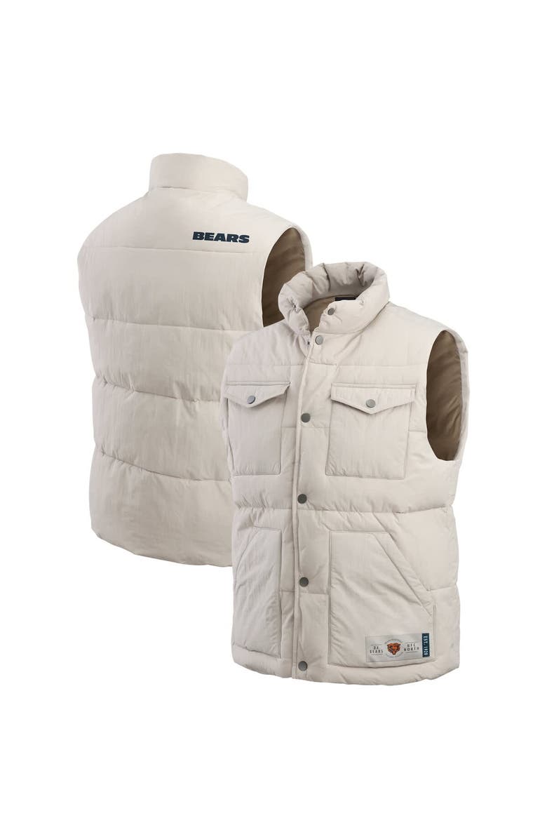 Darius Rucker Collection by Fanatics Men's Darius Rucker Collection by Fanatics Cream Chicago Bears Puffer Full-Snap Vest, Alternate, color, Cream