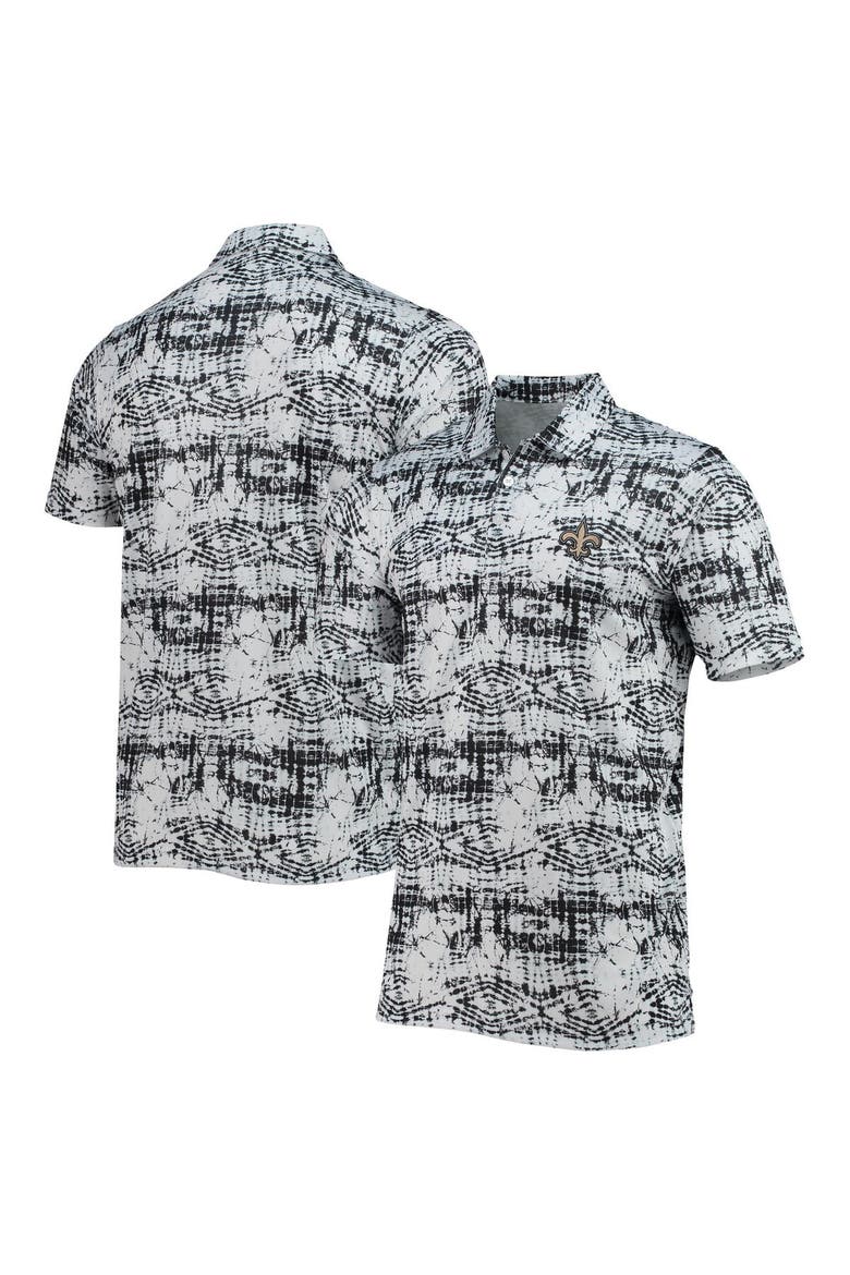 Men's Antigua Black New Orleans Saints Vivid Polo, Main, color, Black
