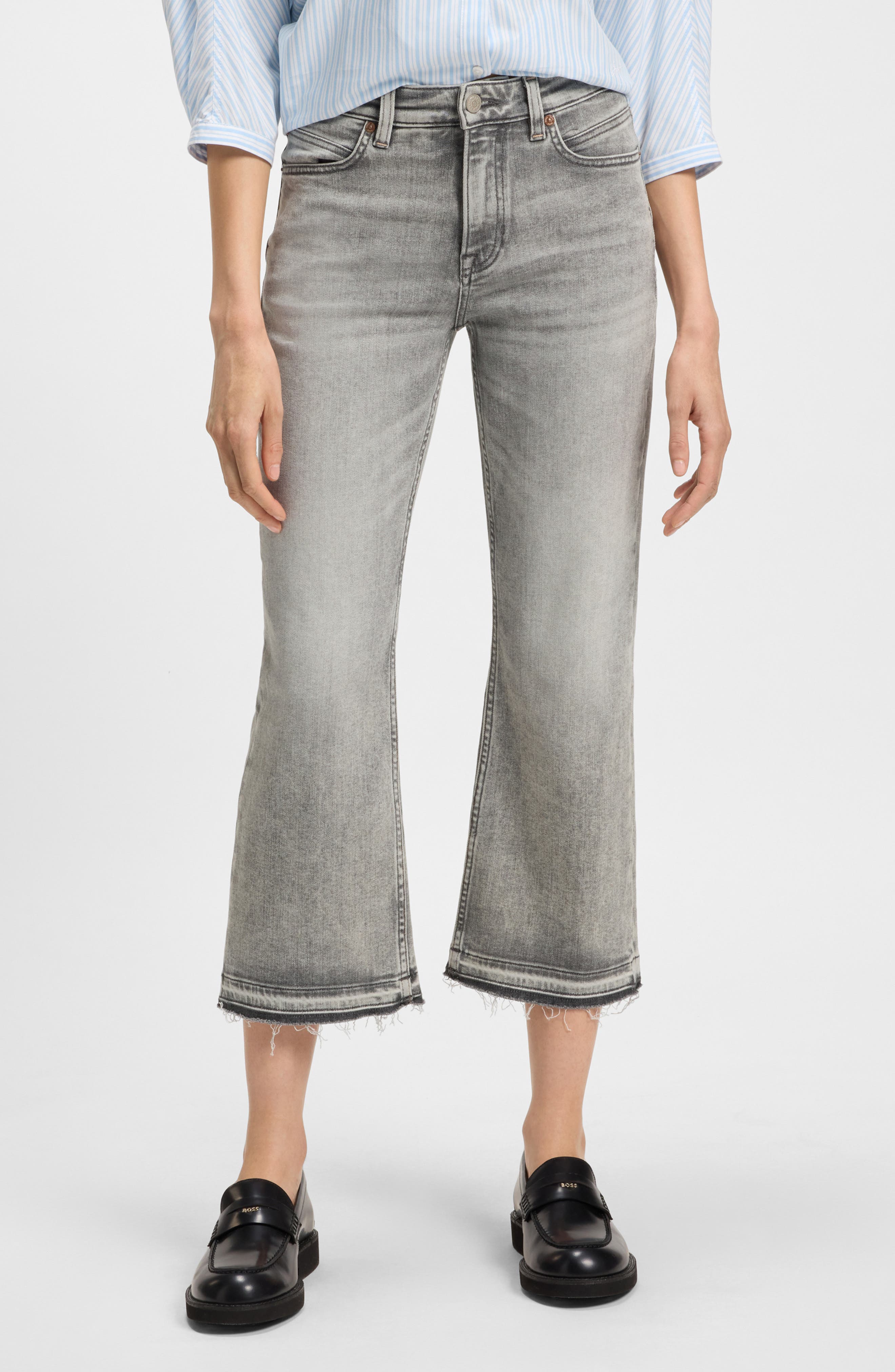 BOSS Orange Crop Soft Kick Flare Jeans