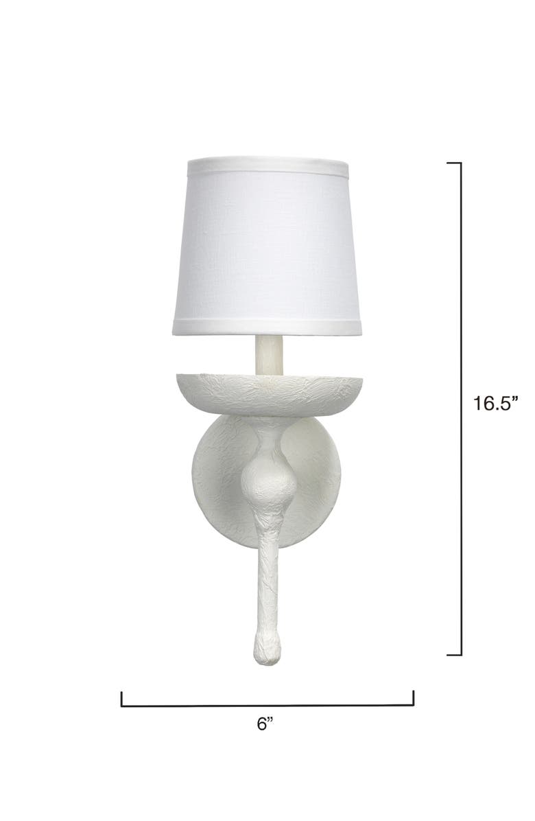 JAMIE YOUNG Concord Wall Sconce, White Plaster, Alternate, color, White