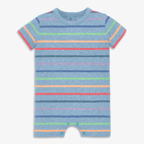 Baby Heathered Rainbow Stripe Pocket Shortie