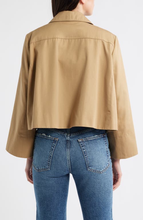 Frame Corduroy Collar Crop Jacket In Nude
