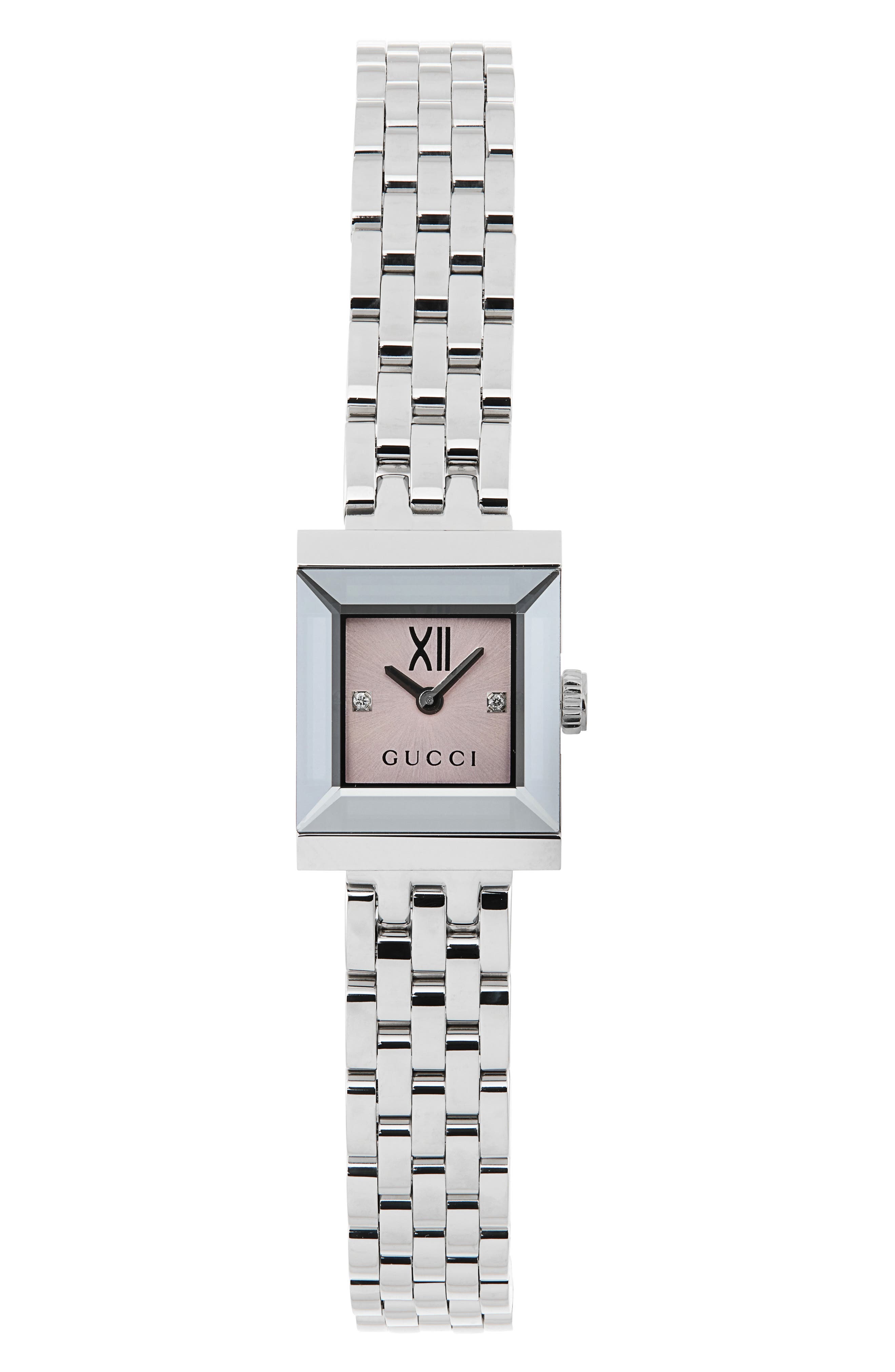 GUCCI G-Frame スクエア レディース 腕時計 G-Frame Bracelet Watch, 14mm x 18mm (Women) | Nordstrom