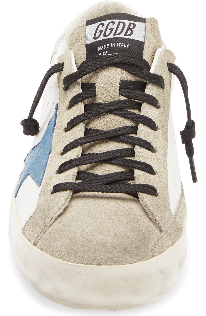 Golden Goose Super-Star Sneaker, Alternate, color, White/Gray/Silver Blue