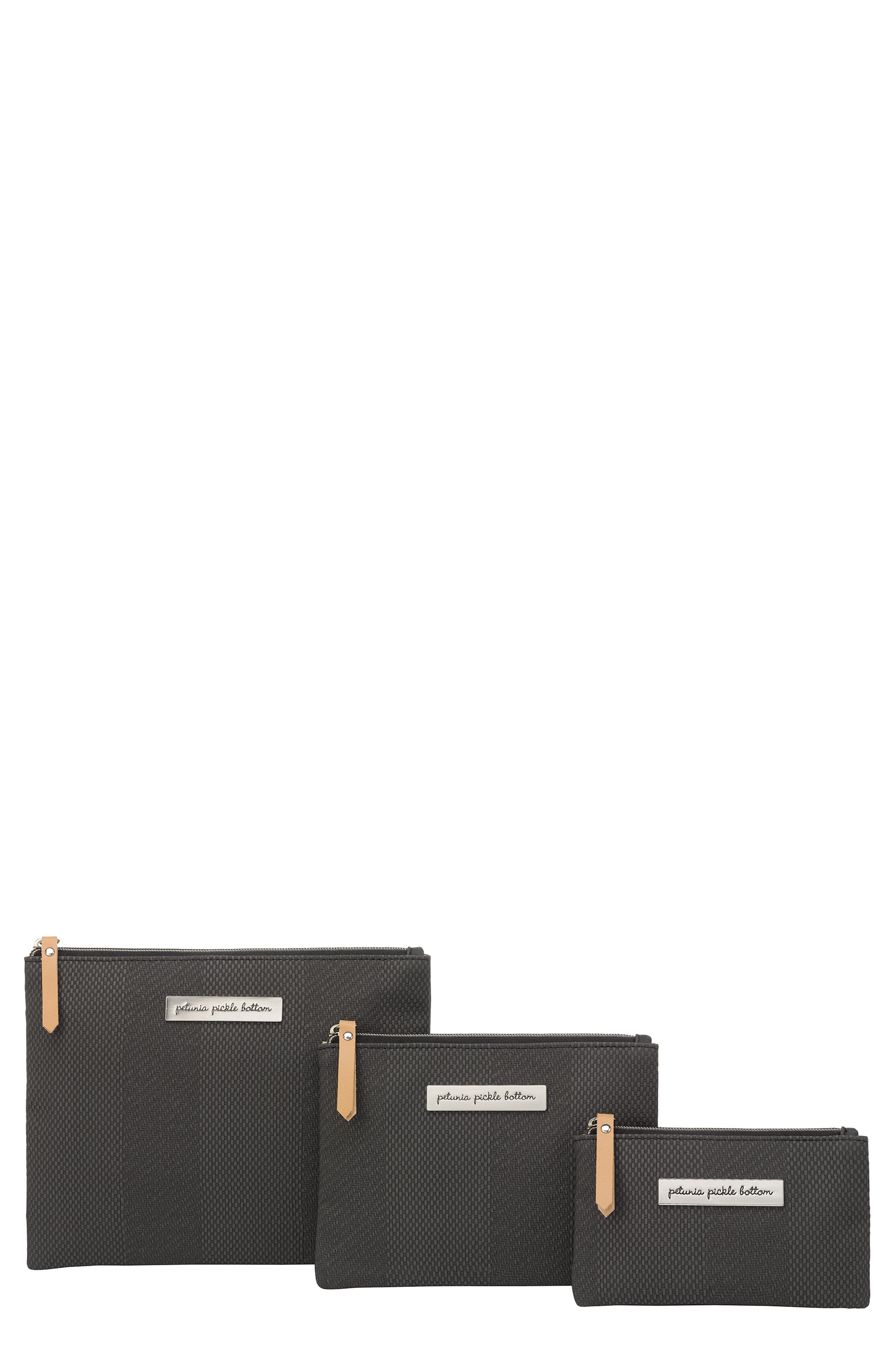 Petunia Pickle Bottom Organizer Trio Pouch Set, Main, color, Black