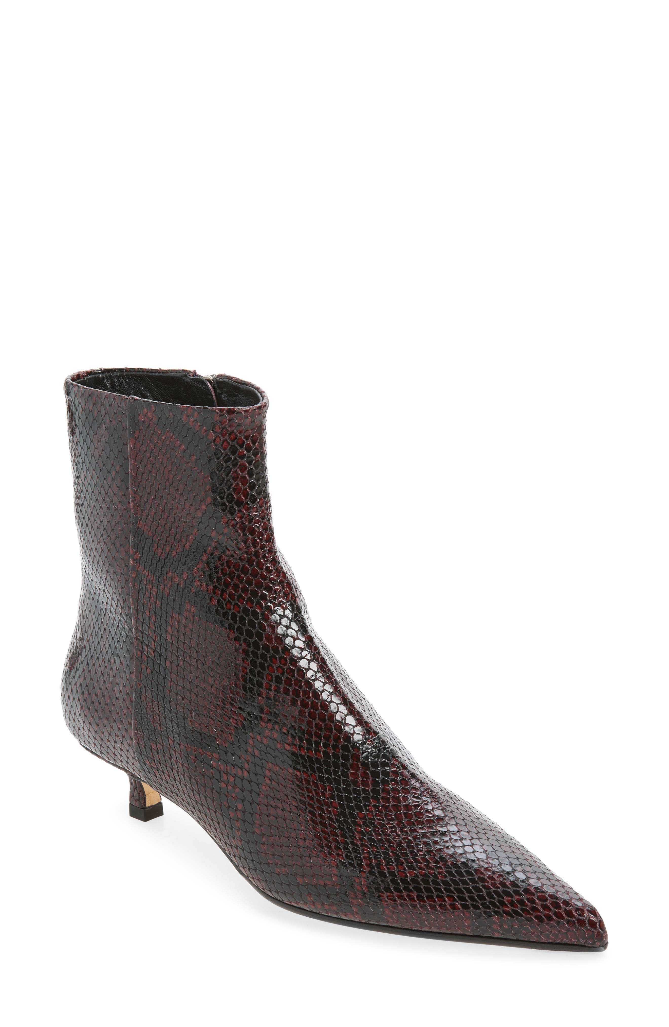 Sofie Pointed Toe Bootie, Main, color, PORT
