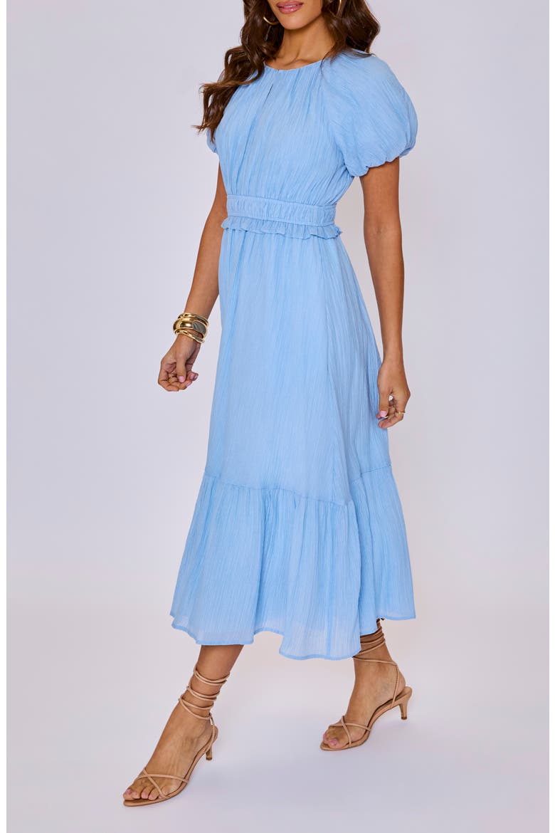 Briar Puff Sleeve Dress, Alternate, color, CORNFLOWER BLUE