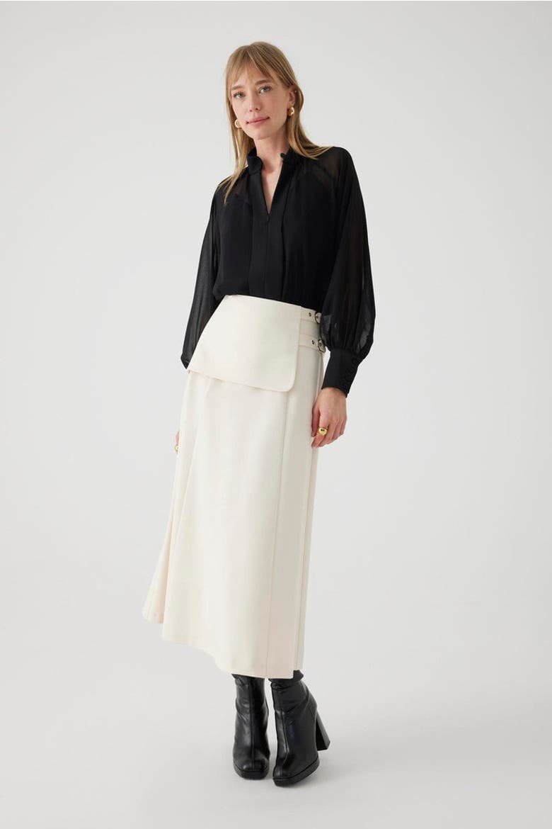 Arlene Chiffon Blouse, Alternate, color, BLACK