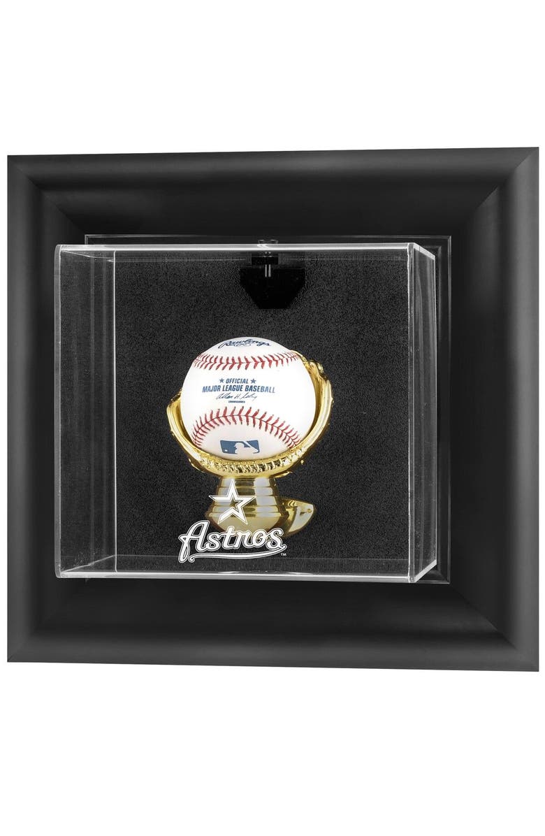 FANATICS AUTHENTIC Houston Astros Black Framed Wall-Mounted Logo Baseball Display Case, Main, color, 