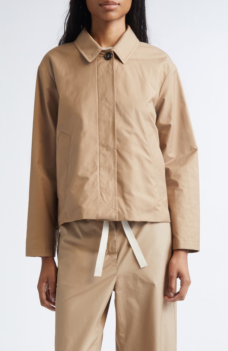 Max Mara Bambola Cotton Blend Twill Trench Jacket, Main, color, Camel