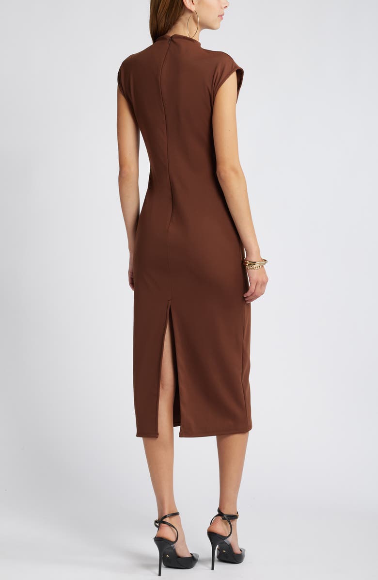 Smooth Edit Funnel Neck Midi Dress