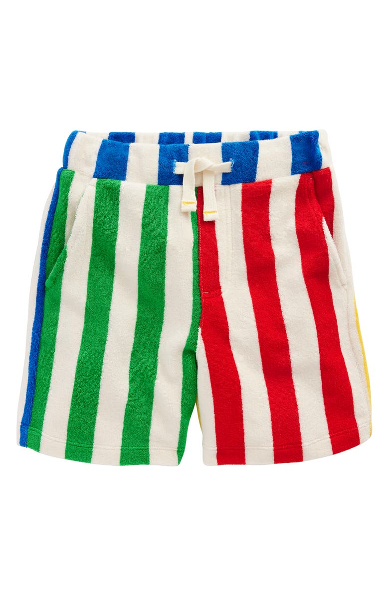 Mini Boden Kids' Stripe Terry Cloth Shorts, Main, color, 