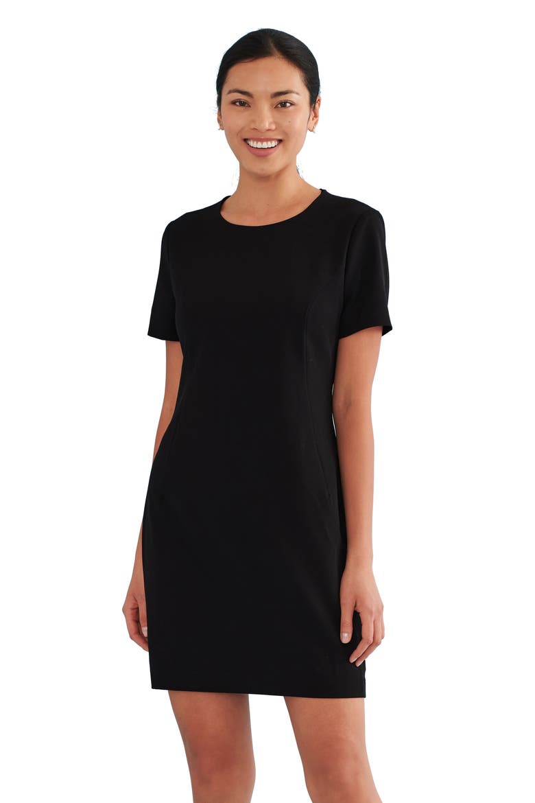 Keynote Short Sleeve Dress, Alternate, color, BLACK