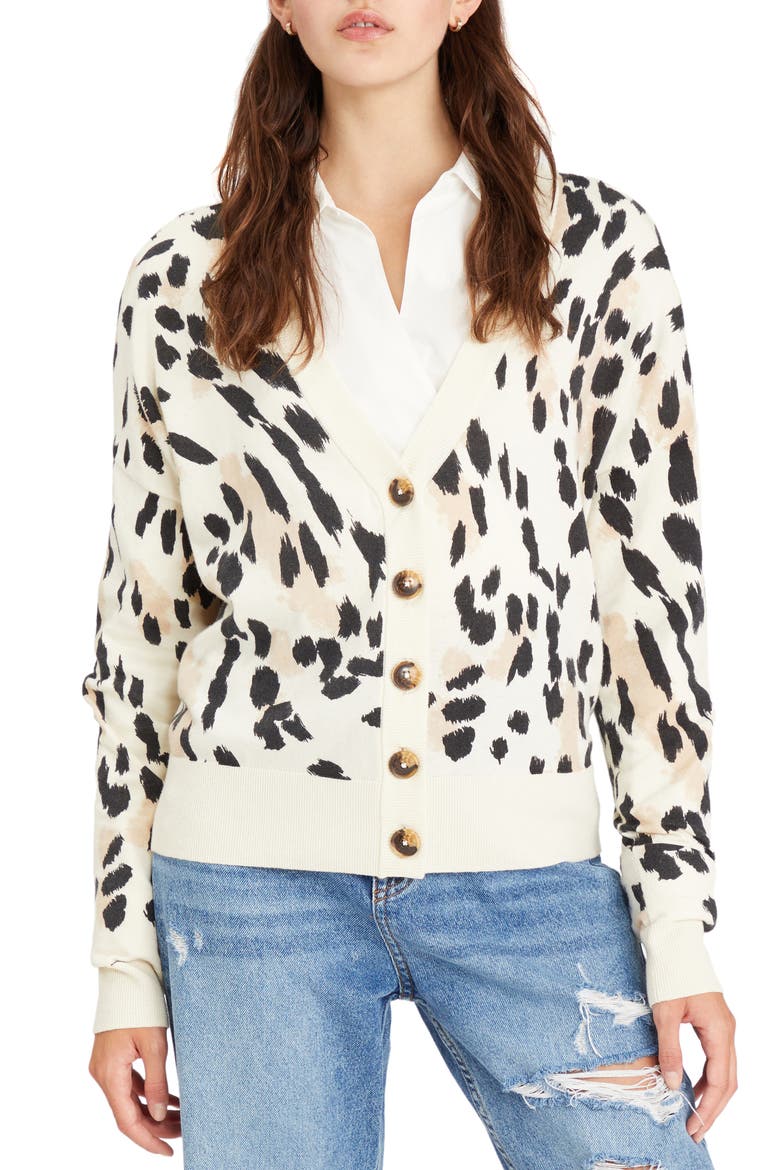 V-Neck Cotton Blend Cardigan, Main, color, EROSION