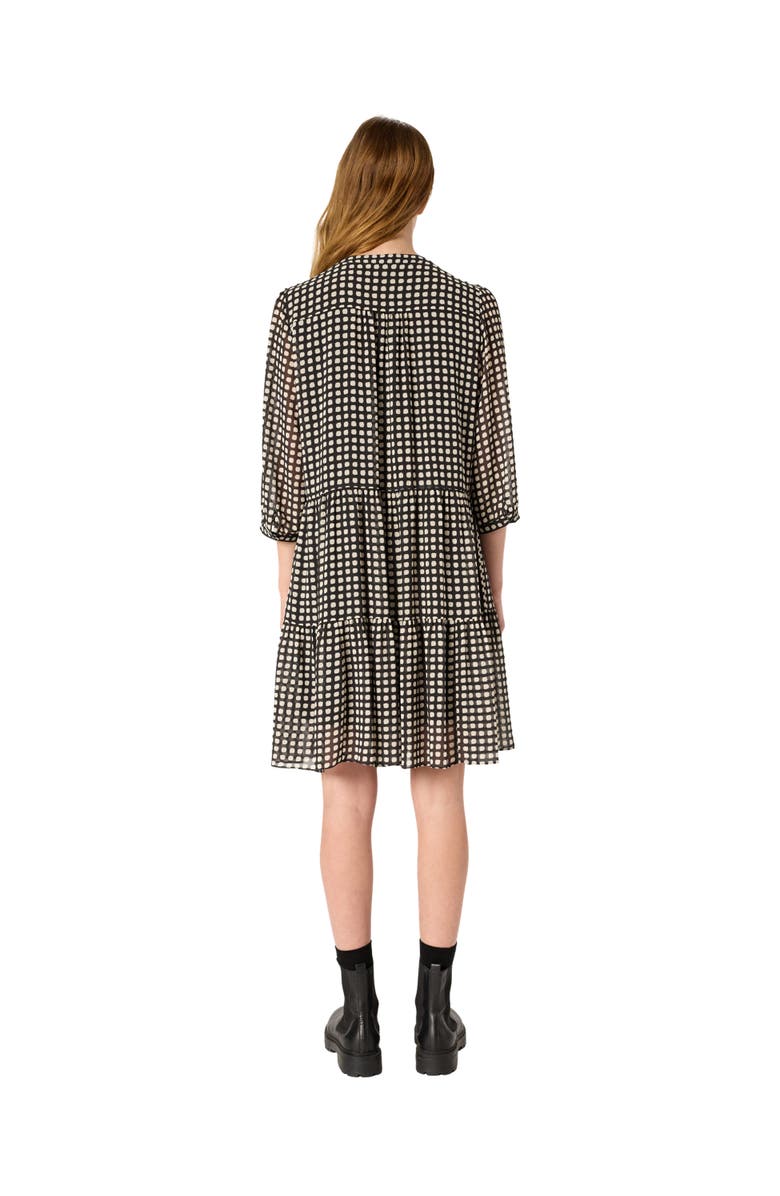 GERARD DAREL Lira Tiered Polka Dot Dress, Alternate, color, Black