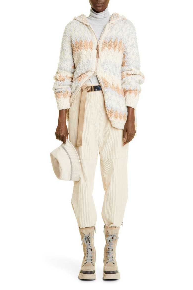 Belted Zip Cuff Corduroy Joggers, Alternate, color, C8667 OAT