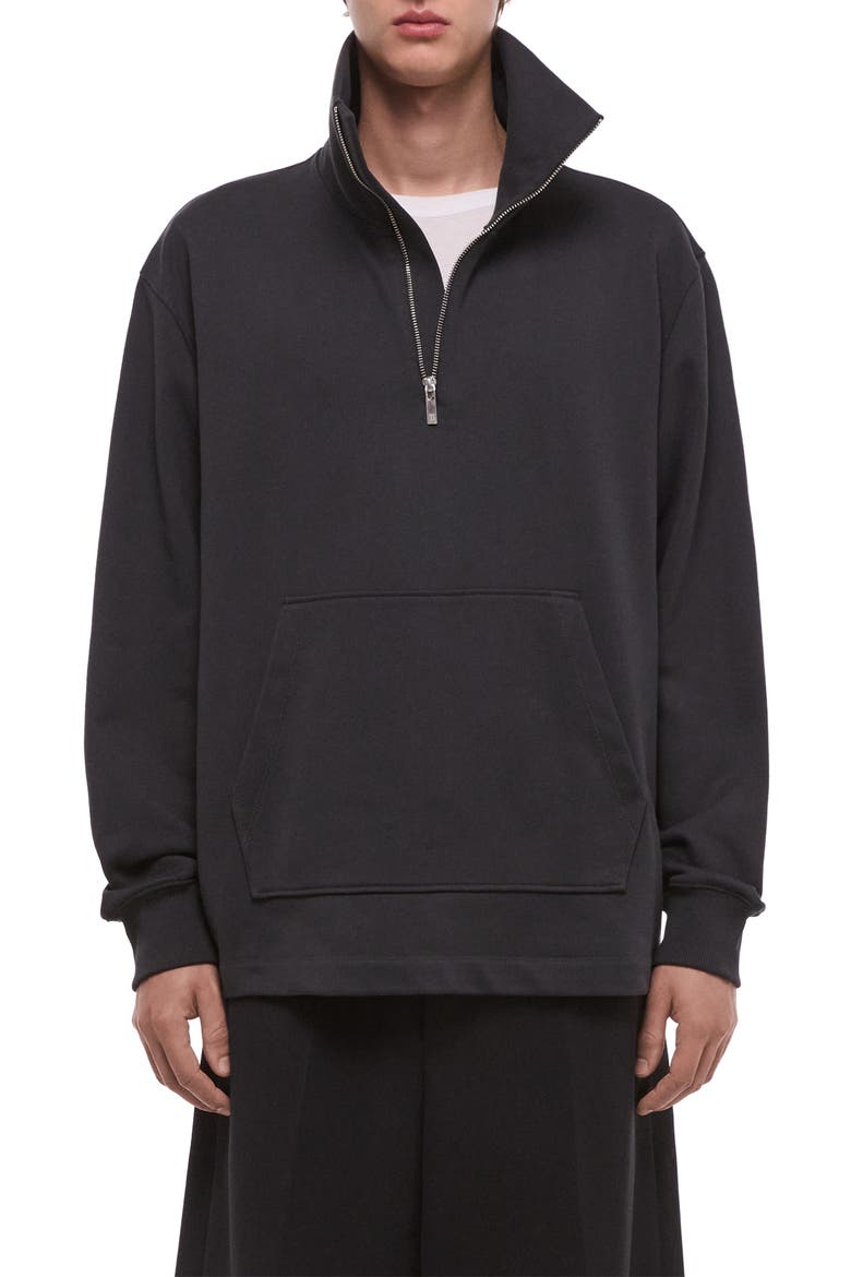 Quarter Zip Sweatshirt, Main, color, VINTAGE BLACK