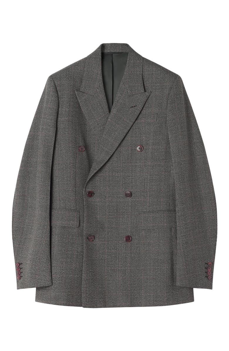 Lanvin Prince Of Wales Wool Jacket, Alternate, color, 