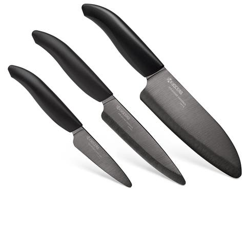 Advanced Ceramics 3 Piece Revolution Series Knife Set with Black Blades
