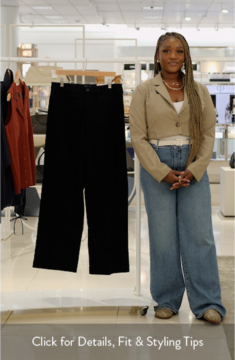 Teresa High Waist Wide Leg Jeans with Patch Pockets, sales video thumbnail