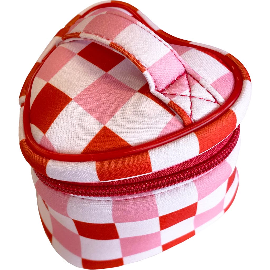 Mytagalongs Peanuts Sweet Hugs Heart Jewelry Case In Pink