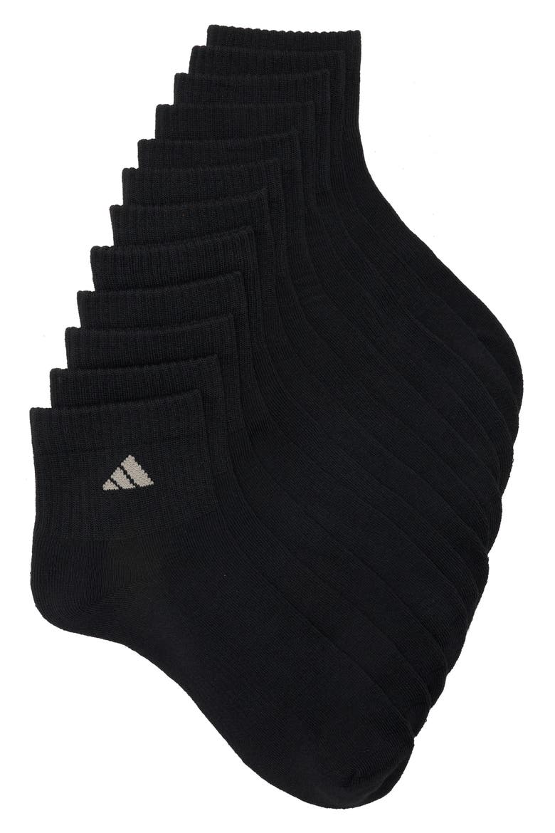 Athletic Climalite Compression Socks - Pack of 6, Main, color, BLACK