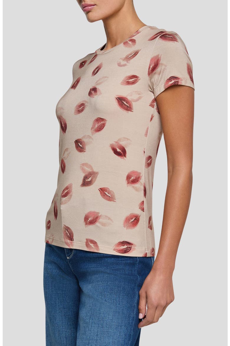 Ressi Kiss Print T-Shirt, Alternate, color, TAUPE/ DK RED FD KISS